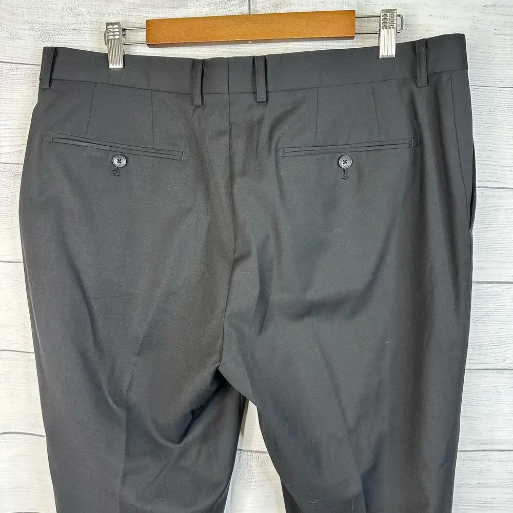 Renoma Paris Homme Mens Size 36 Black Trouser Slacks Pants